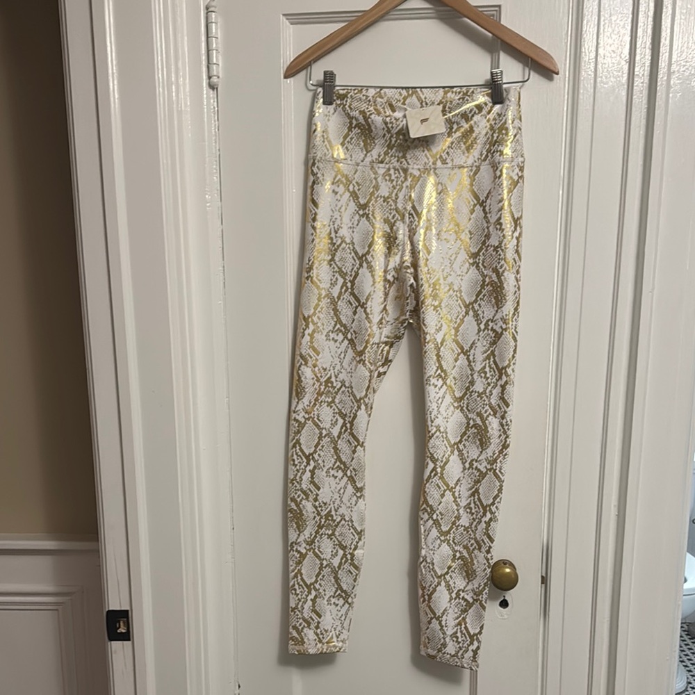 Gold and White Snake Print Women's Jeans